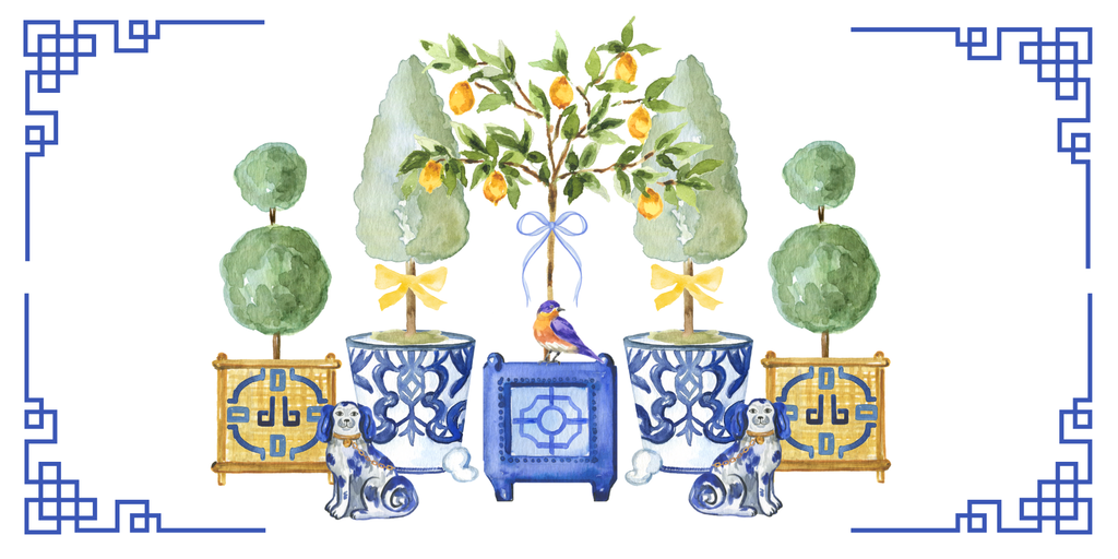 CHINOISERIE trinket tray insert set of 5