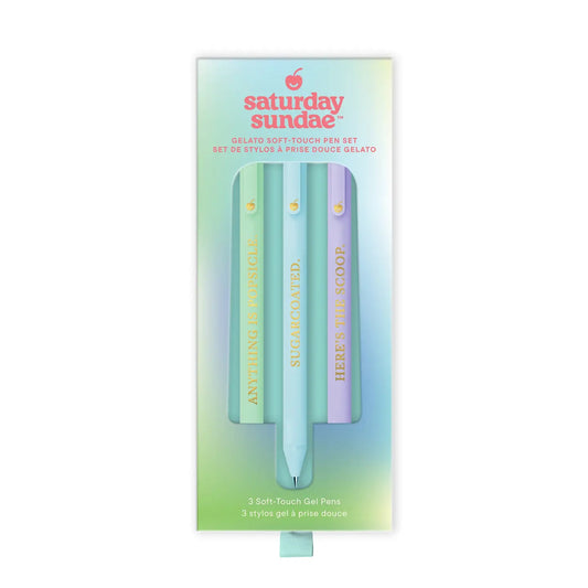 SATURDAY SUNDAE GELATO SOFT-TOUCH 3PC PEN SET - Pharm Favorites by Economy Pharmacy