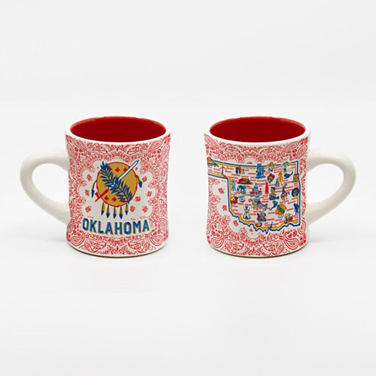 Oklahoma Mug, Stoneware, 4"