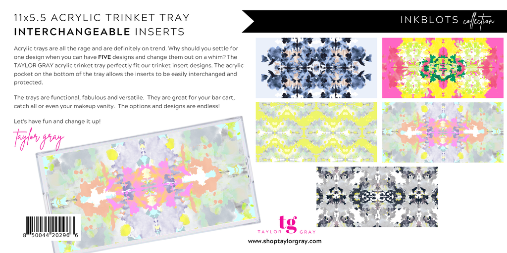 INKBLOTS trinket tray insert set of 5