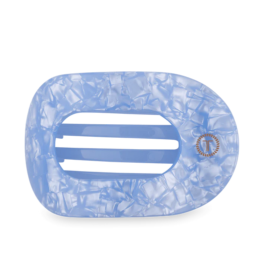 TELETIES BLUE LAGOON LARGE FLAT ROUND HAIR CLIP