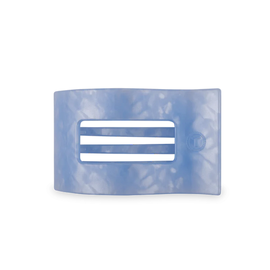 TELETIES BLUE LAGOON SMALL FLAT RECTANGLE HAIR CLIP