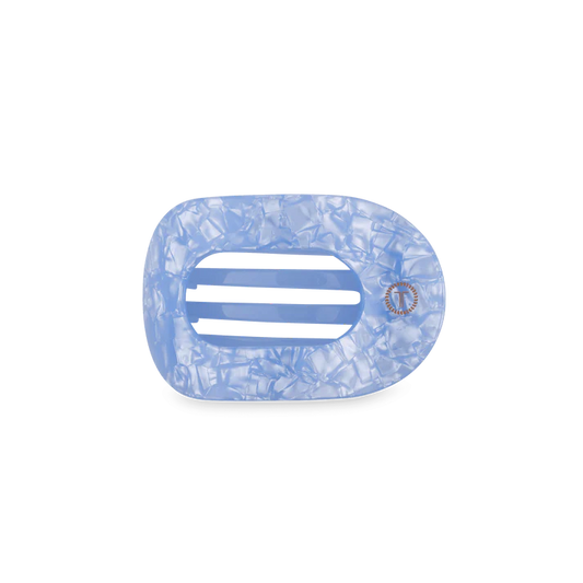 TELETIES BLUE LAGOON SMALL FLAT ROUND HAIR CLIP