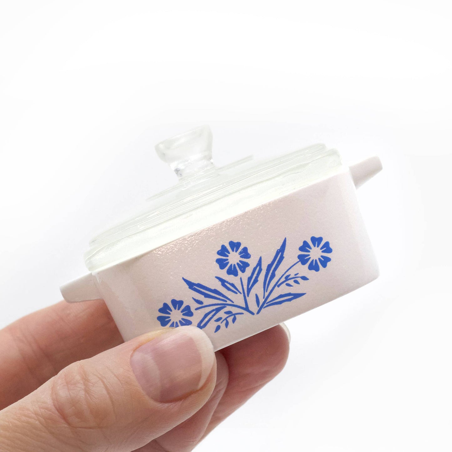 CORNFLOWER TRINKET BOX - CORNING WARE-INSPIRED JEWELRY DISH