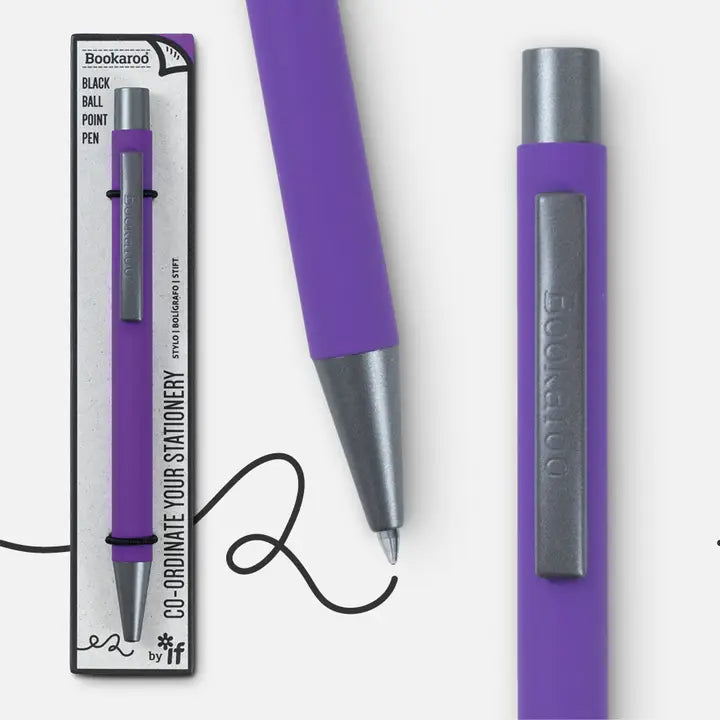 BOOKAROO BALL POINT PEN - PURPLE