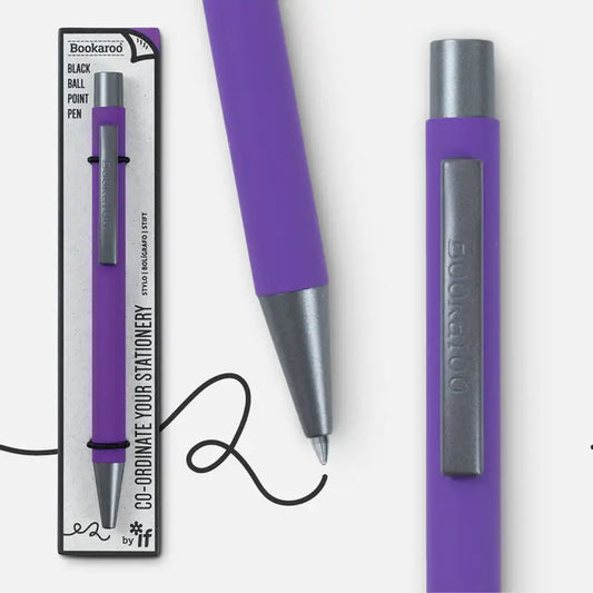 BOOKAROO BALL POINT PEN - PURPLE