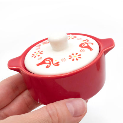PYREX-INSPIRED FRIENDSHIP CASSEROLE CERAMIC RINKET BOX