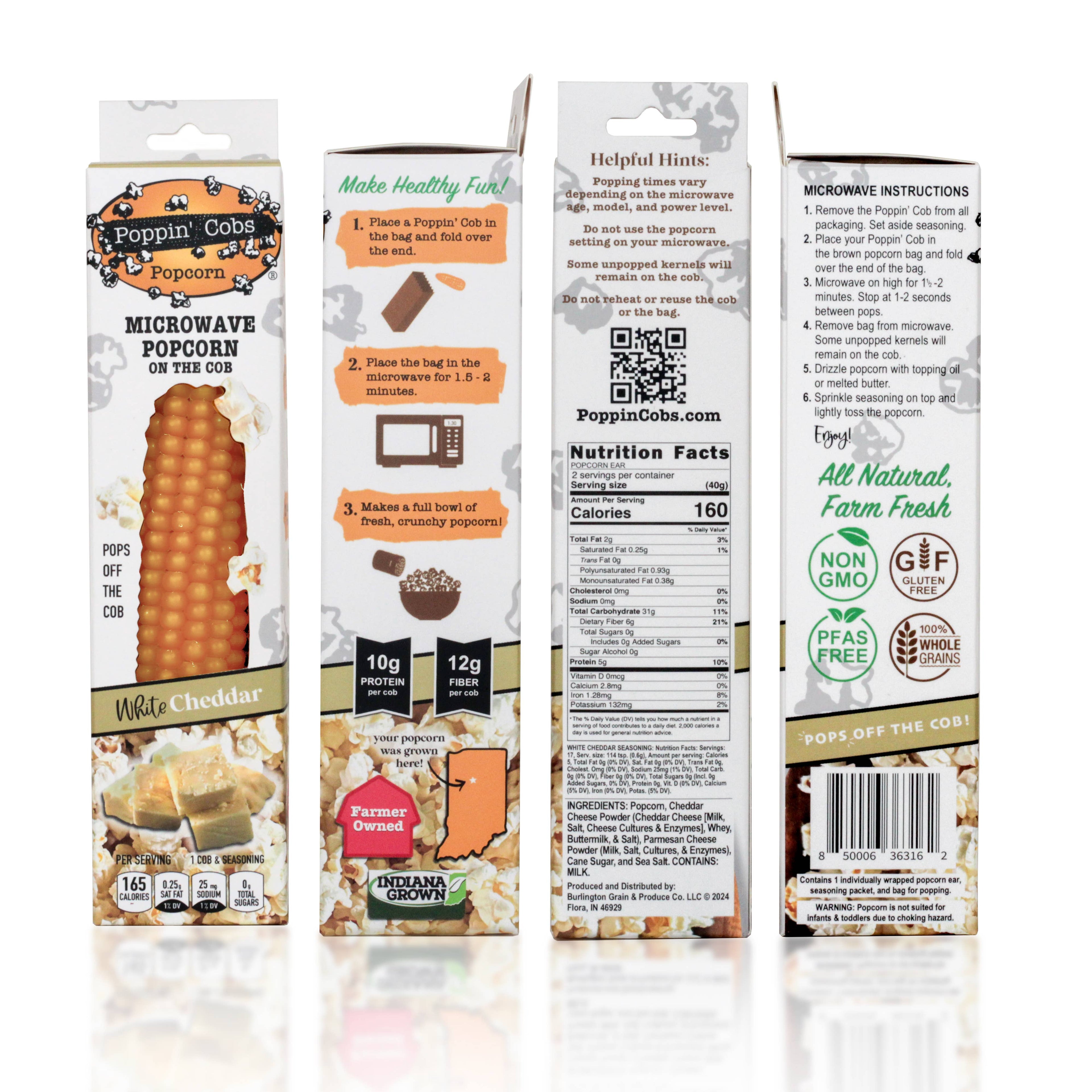 Popcorn on the Cob with White Cheddar Seasoning