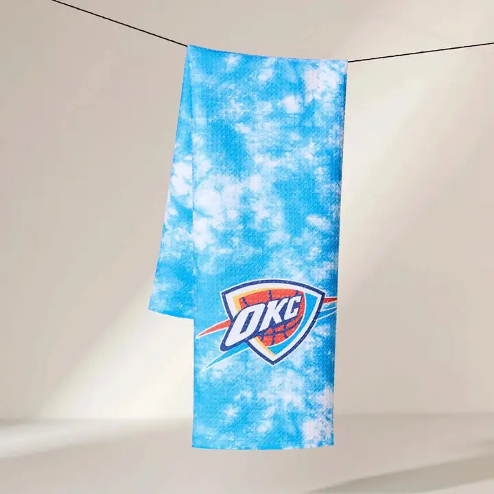 GEOMETRY TEA TOWEL - OKC THUNDER