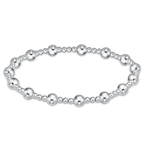 Classic Sincerity Pattern 5mm Bead Bracelet - Sterling
