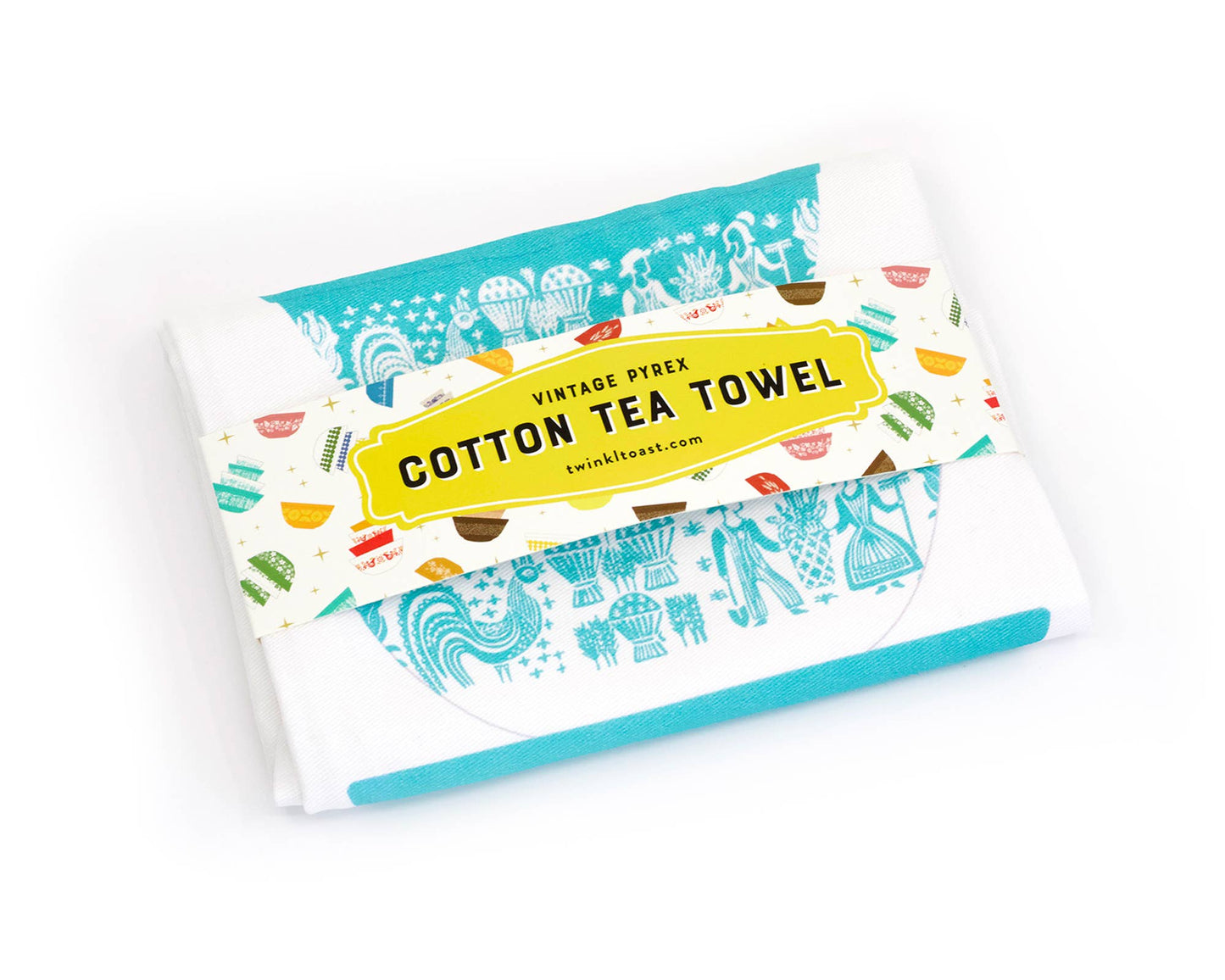 VINTAGE BOWL STACK COTTON TEA TOWEL
