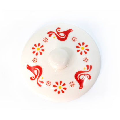 PYREX-INSPIRED FRIENDSHIP CASSEROLE CERAMIC RINKET BOX