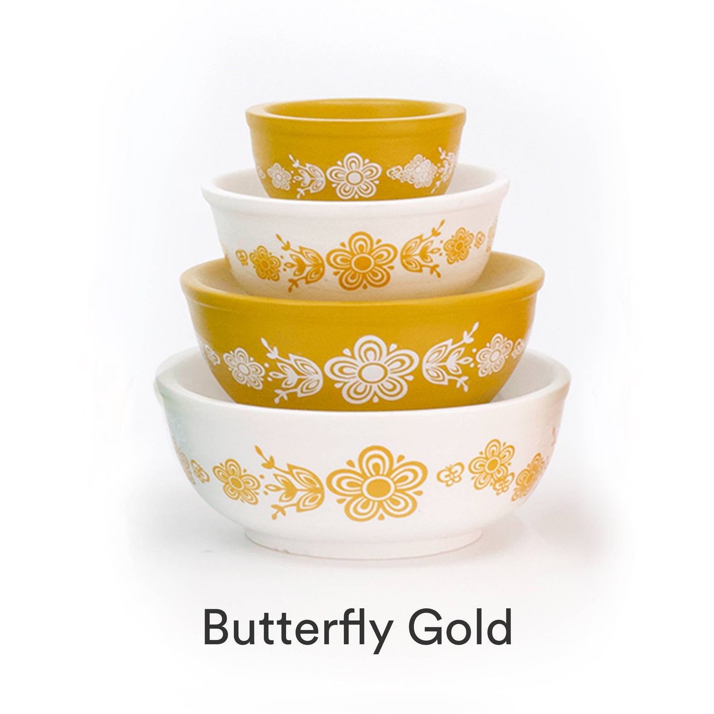 MINI PYREX-INSPIRED MIXING BOWLS STACKABLE DISPLAY SET