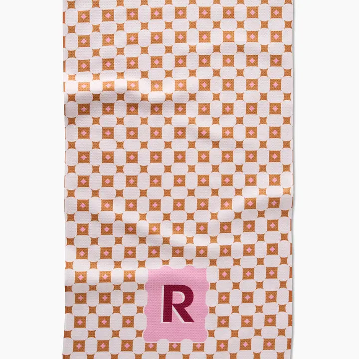 GEOMETRY KITCHEN TEA TOWEL - MONOGRAM