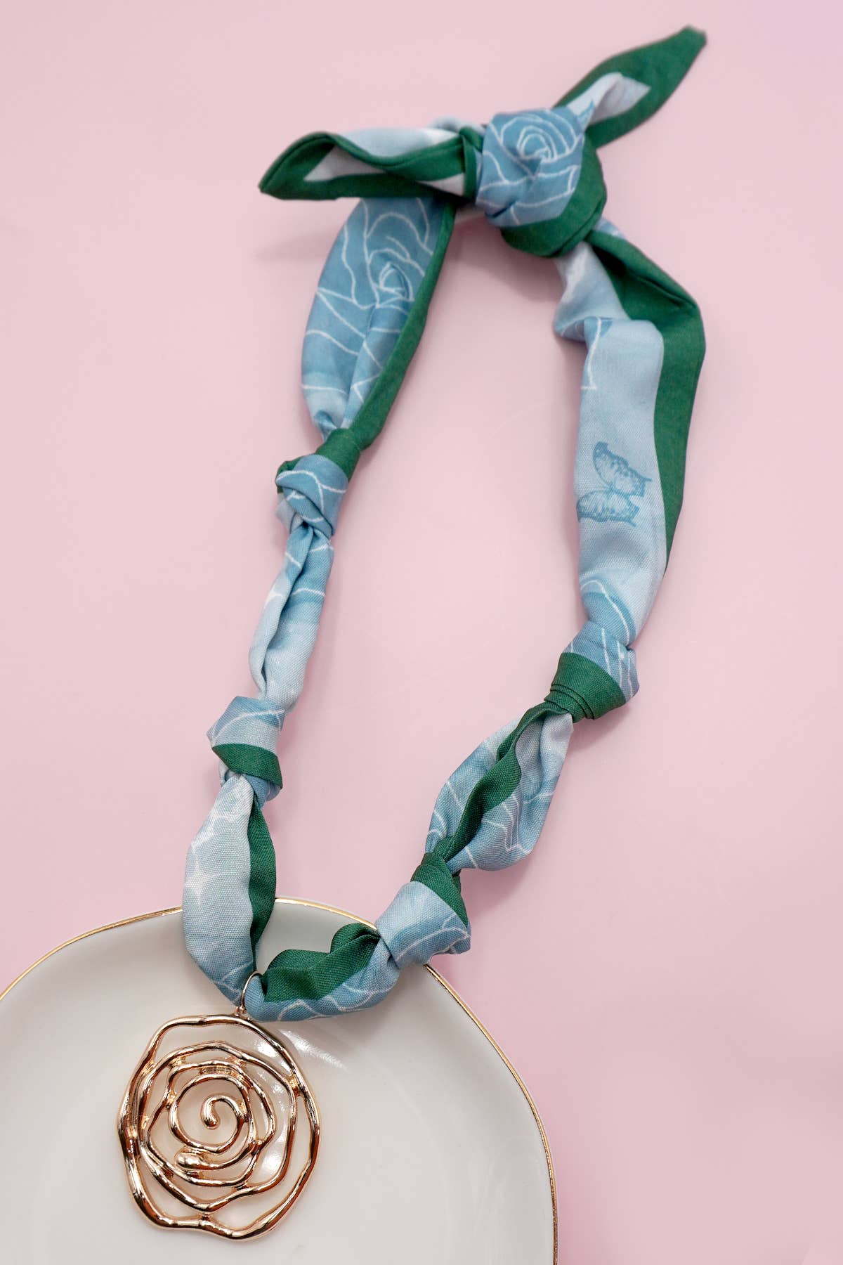HANDMADE SCARF CHARM NECKLACE