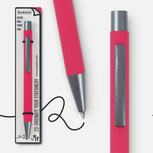 BOOKAROO BALL POINT PEN - HOT PINK - Pharm Favorites by Economy Pharmacy