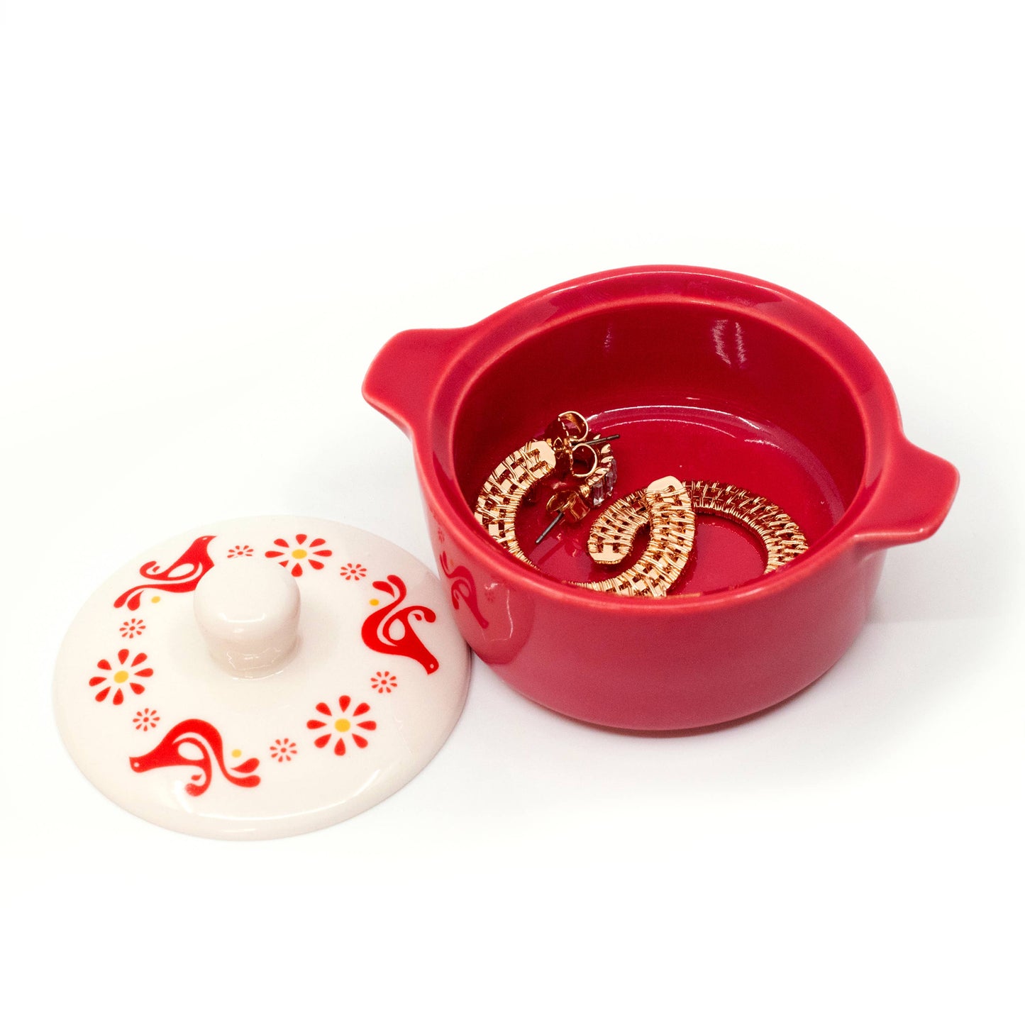 PYREX-INSPIRED FRIENDSHIP CASSEROLE CERAMIC RINKET BOX
