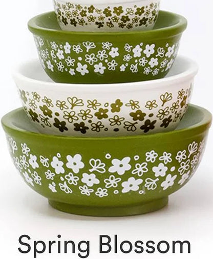 MINI PYREX-INSPIRED MIXING BOWLS STACKABLE DISPLAY SET