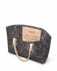 Breezy East West Tote Flynn Grey Snake