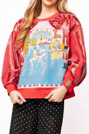 RED NUTCRACKER BALLET STAGE SCENE SWEATSHIRT