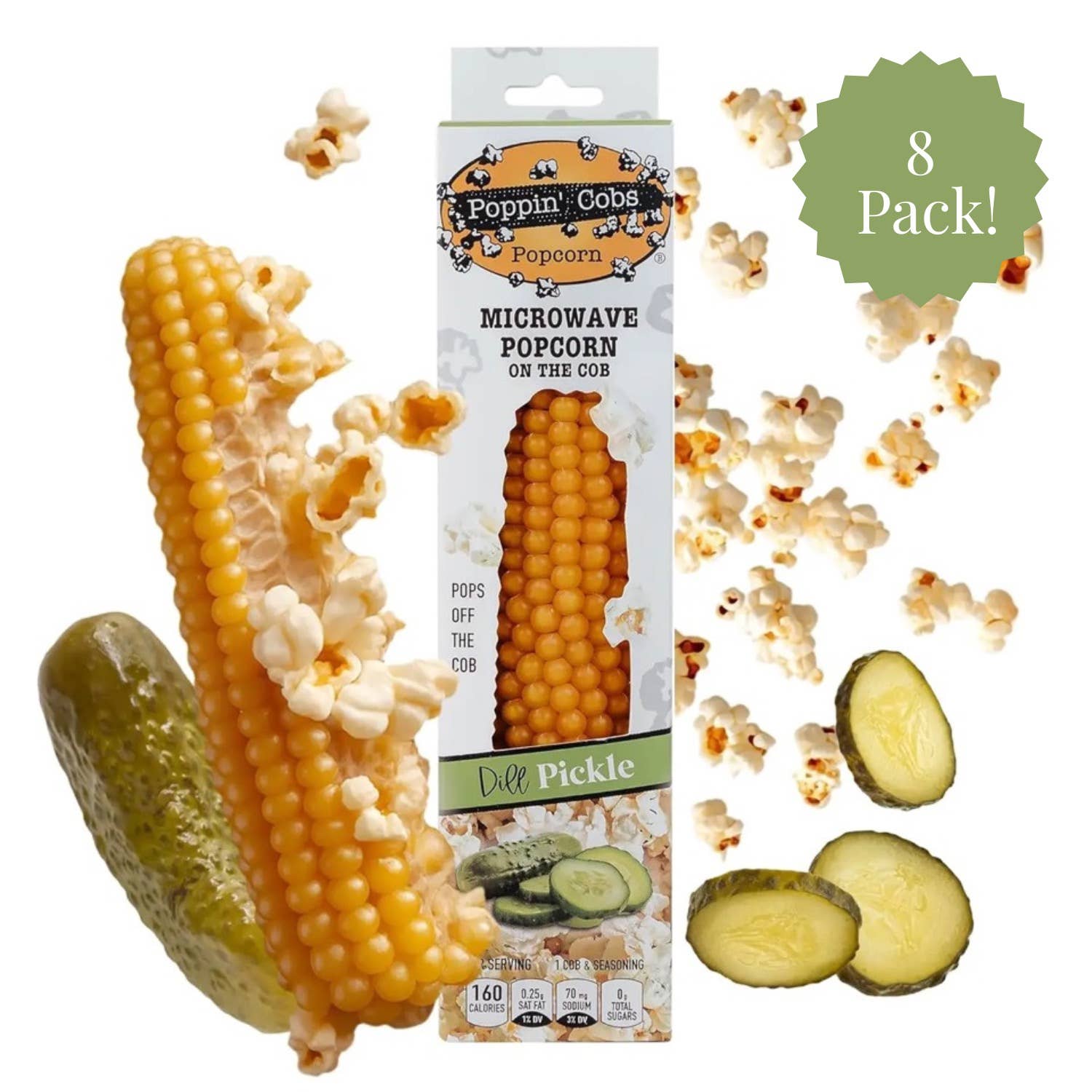 Popcorn on the Cob with Dill Pickle Seasoning