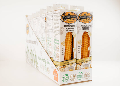 Popcorn on the Cob with Buttery Garlic Seasoning 