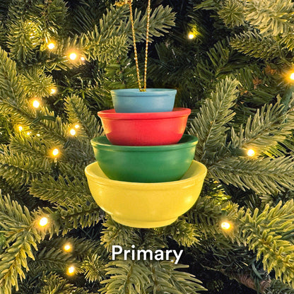 MINI PYREX-INSPIRED BOWL ORNAMENT - RETRO CHRISTMAS DECOR