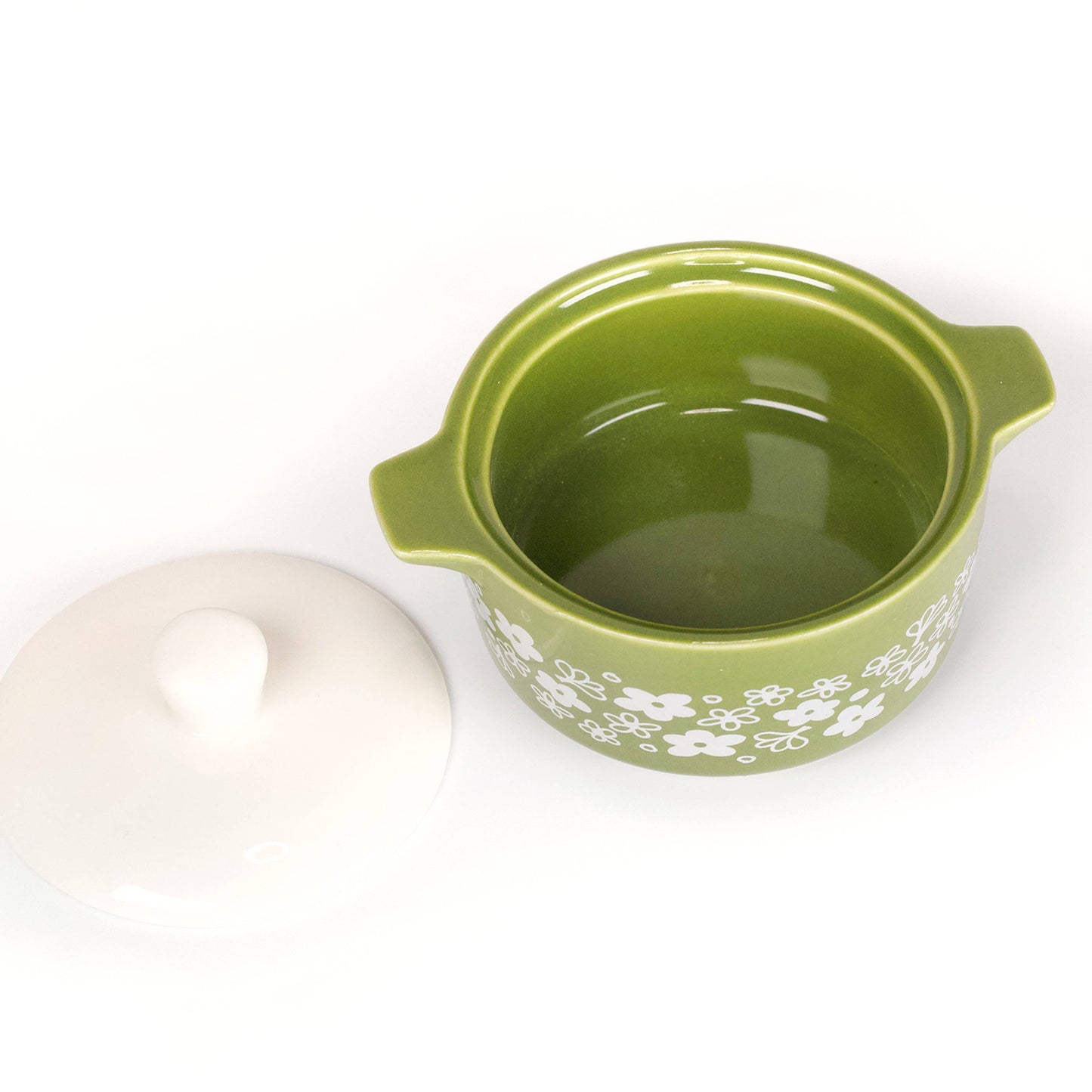 PYREX-INSPIRED SPRING BLOSSOM CASSEROLE CERAMIC TRINKET BOX
