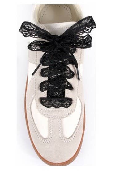 CHANTILLY LACE RIBBON BOW PAIR SHOE LACES
