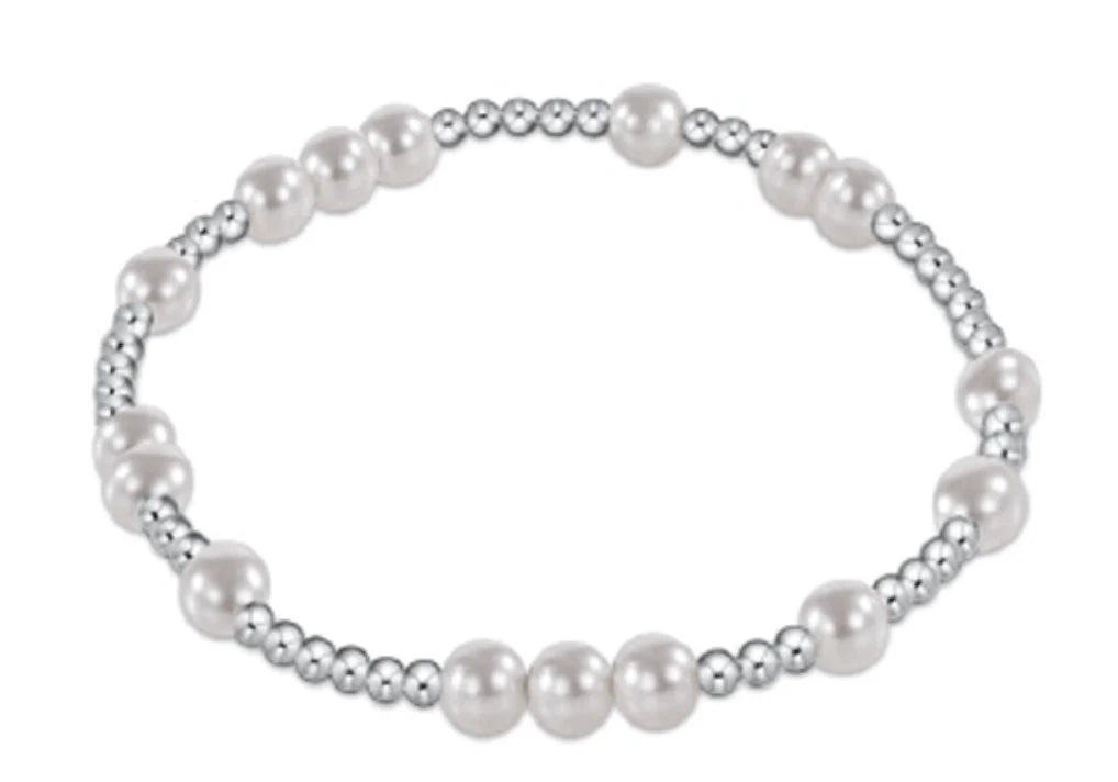 Hope Unwritten Sterling 5mm Bead Bracelet - Pearl
