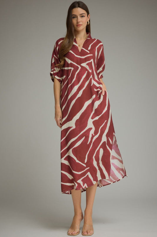 ZEBRA PRINT MIDI DRESS