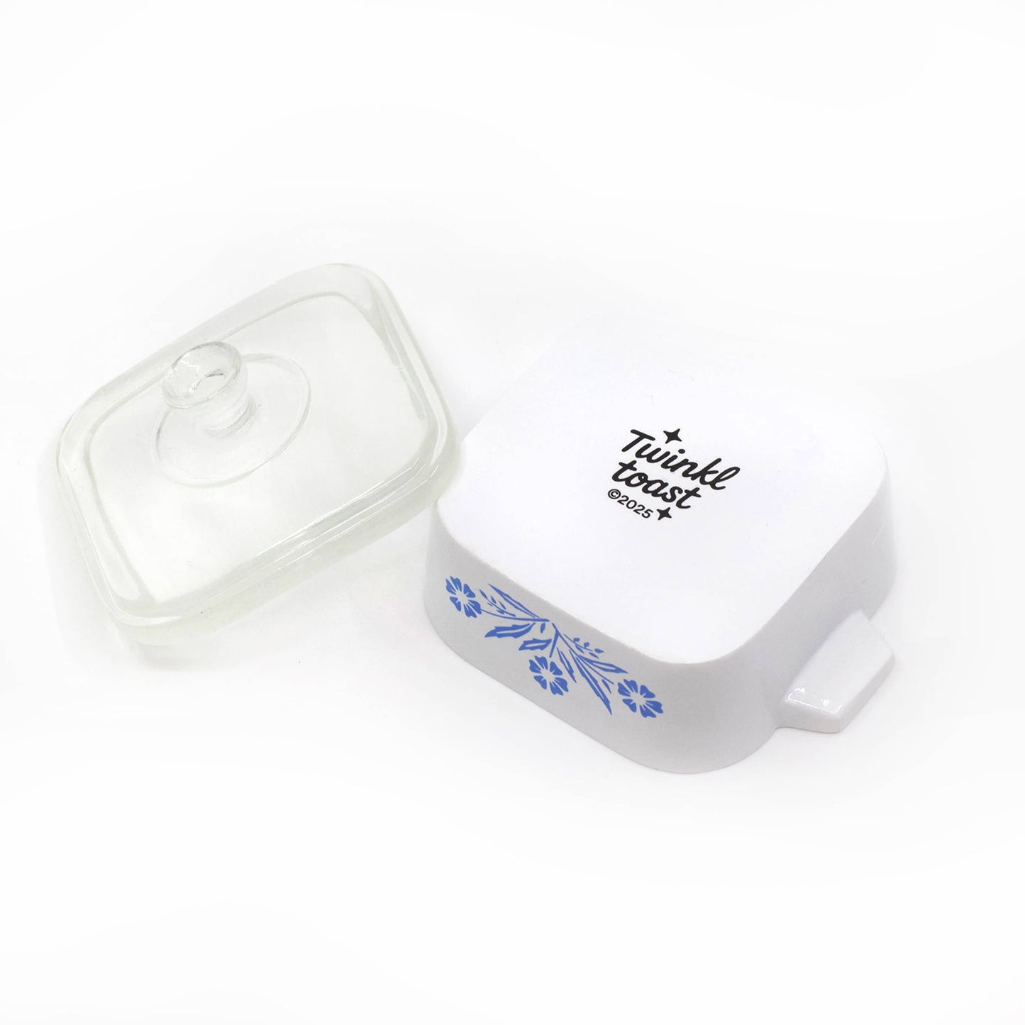 CORNFLOWER TRINKET BOX - CORNING WARE-INSPIRED JEWELRY DISH
