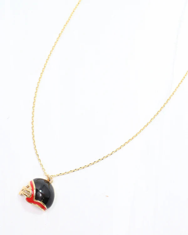 ENAMEL HELMET NECKLACE