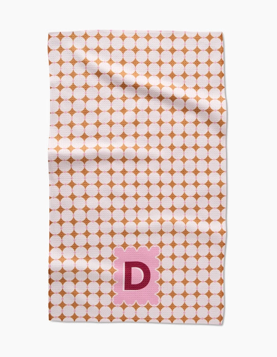 GEOMETRY KITCHEN TEA TOWEL - MONOGRAM