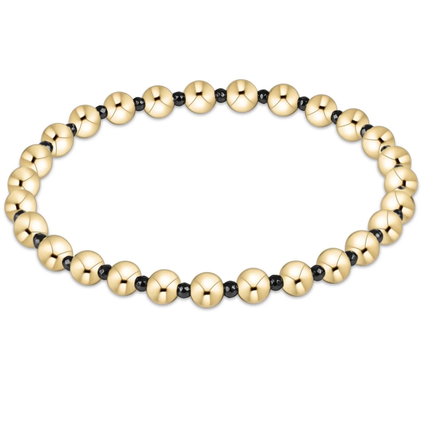 FACETED HEMATITE GRATEFUL PATTERN 5 MM BEAD BRACELET