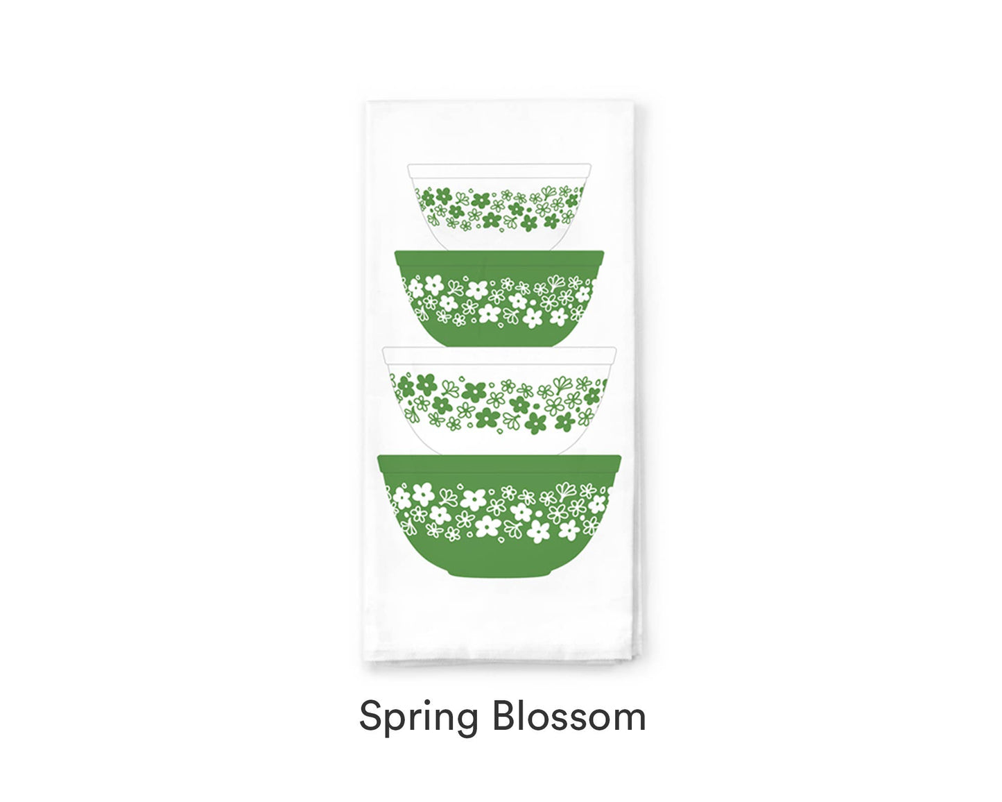 VINTAGE BOWL STACK COTTON TEA TOWEL
