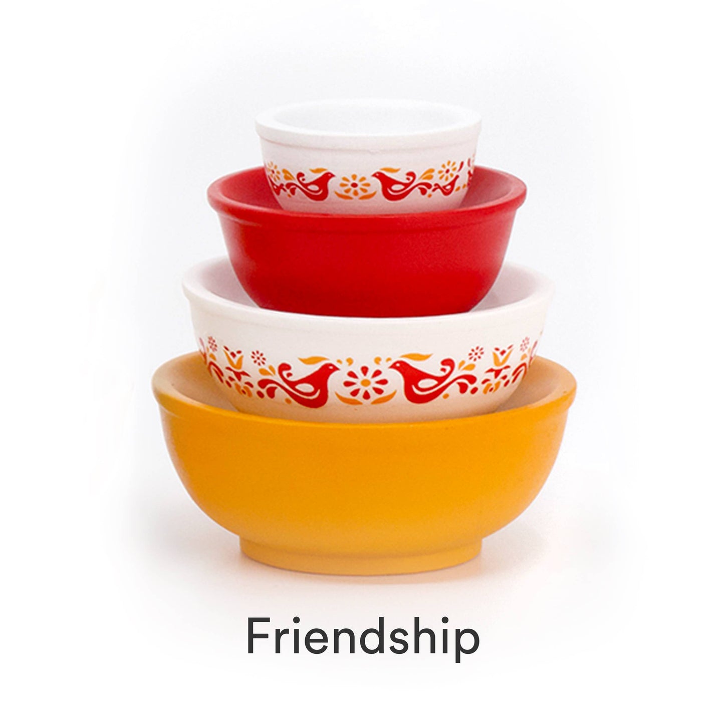 MINI PYREX-INSPIRED MIXING BOWLS STACKABLE DISPLAY SET