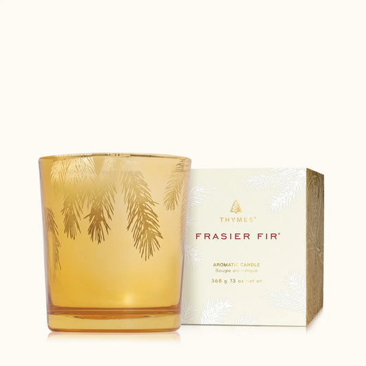 FRASIER FIR GILDED GOLD CANDLE