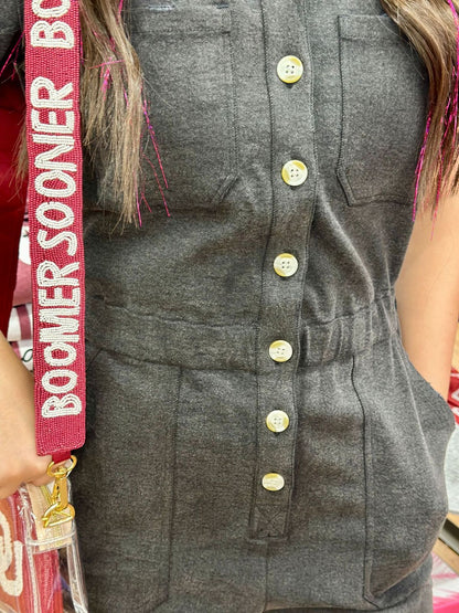 The Sooners Denim Romper