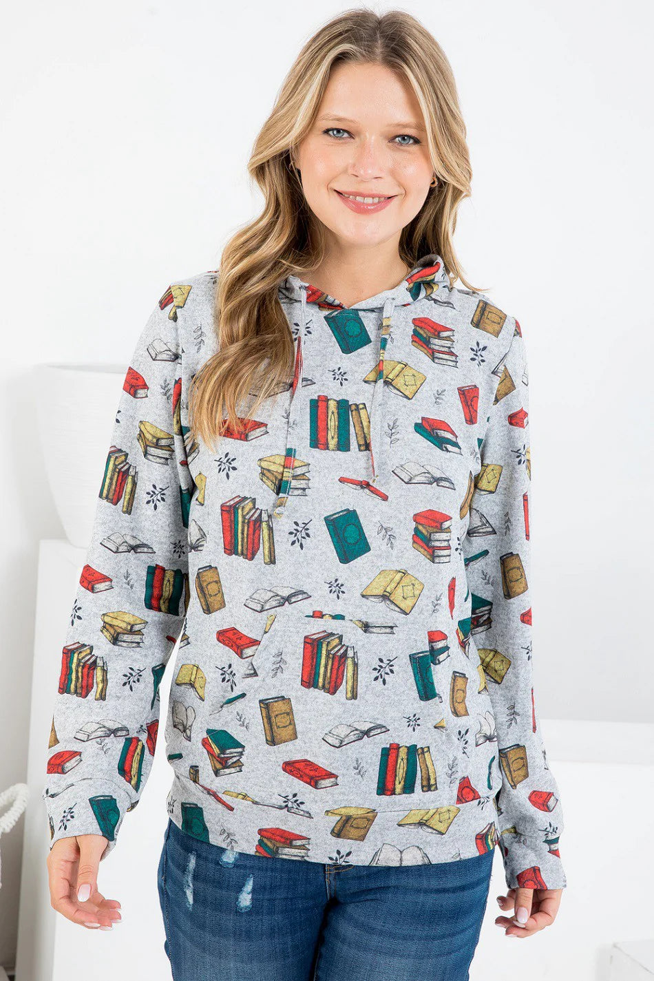 BOOKS PRINT HOODIE