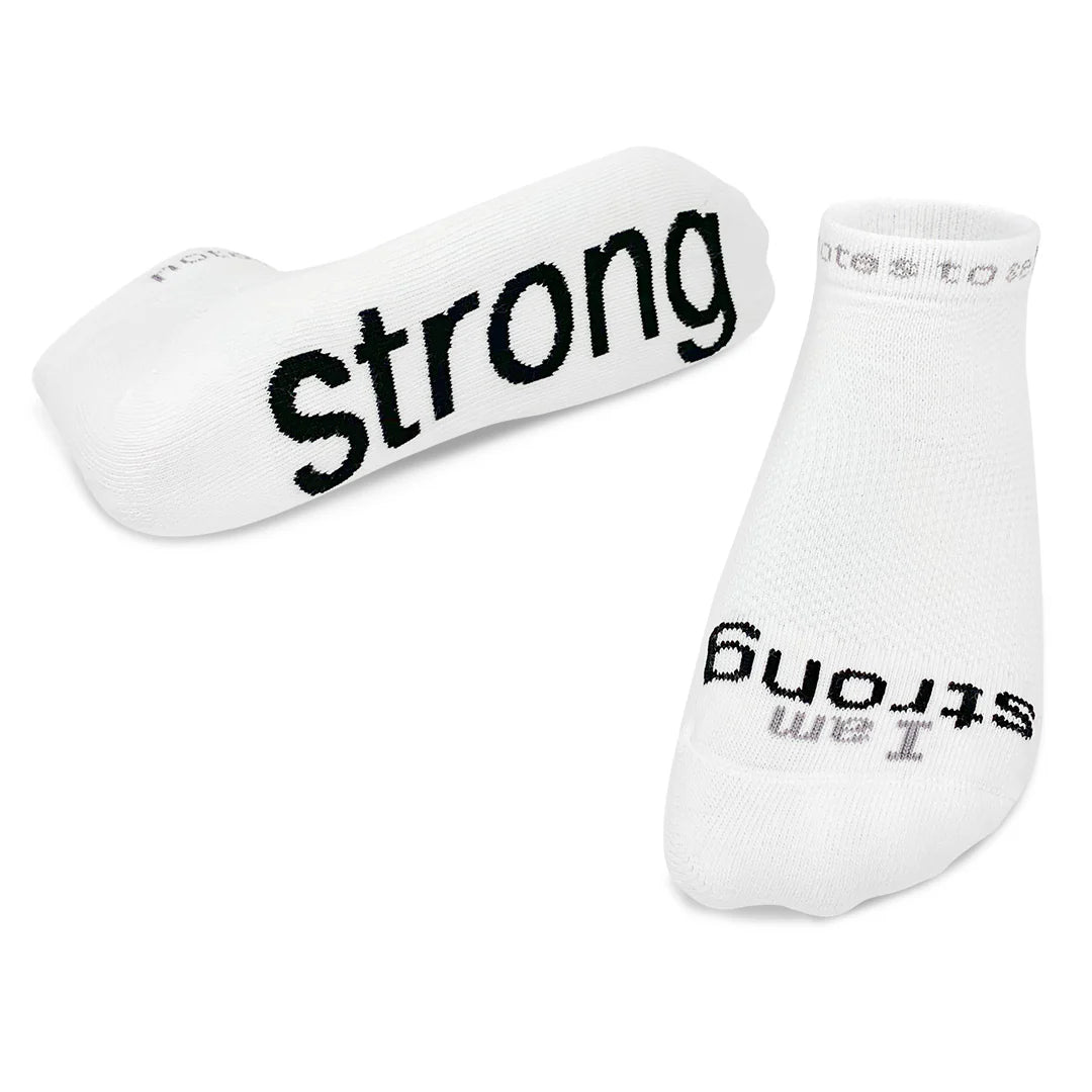 SOCKS - STRONG - WHITE W/BLACK