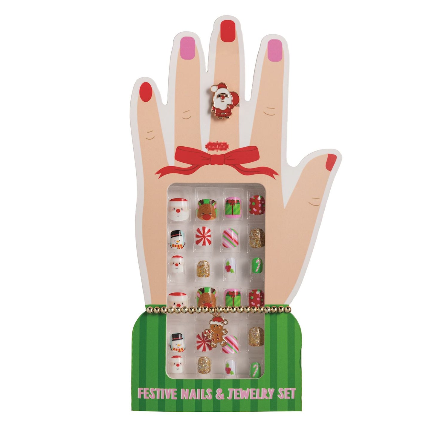 CHRISTMAS NAILS & JEWELRY SET