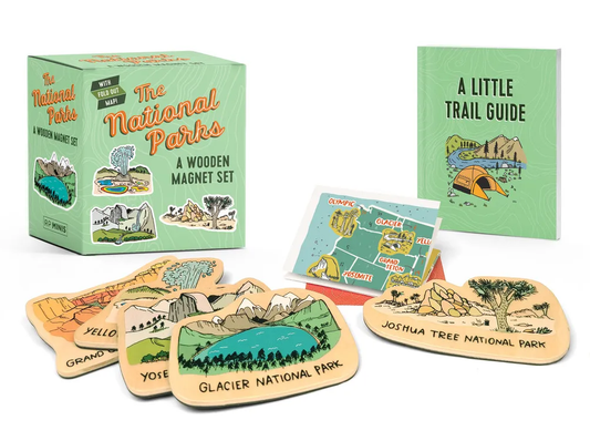 NATIONAL PARKS: A WOODEN MAGNET SET