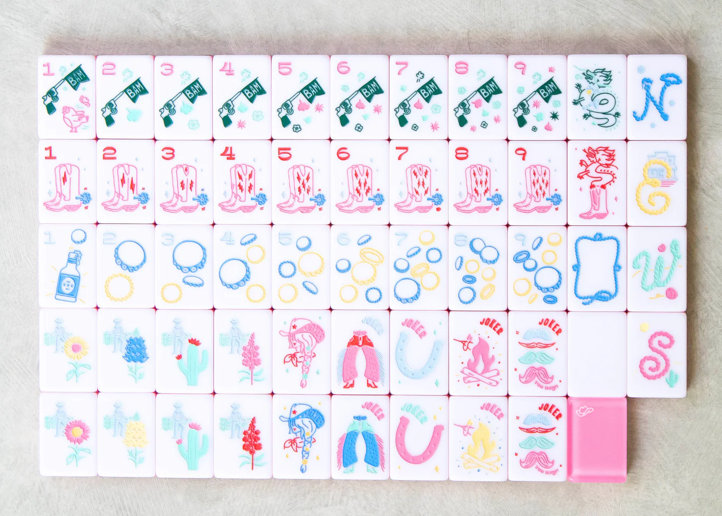 MISS MAHJONG - MISS COWGIRL MAHJONG TILE SET