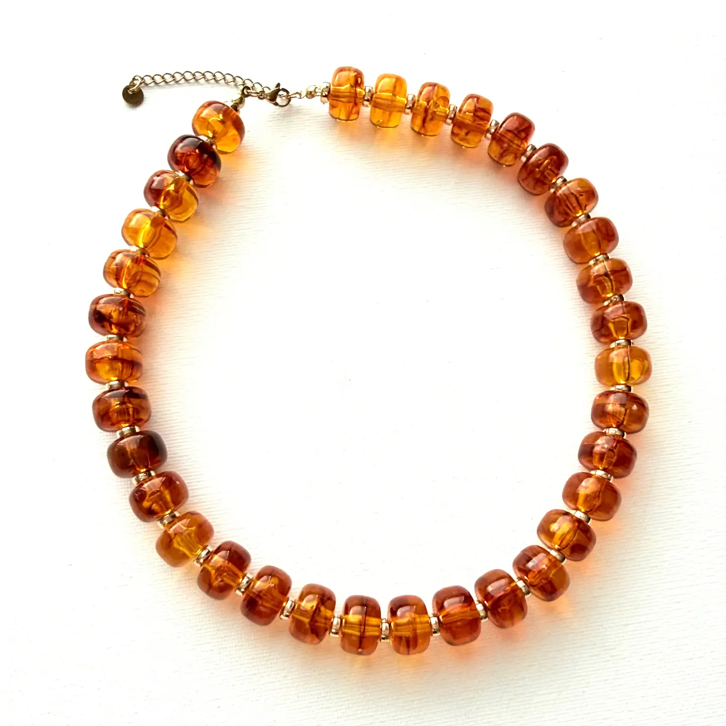 CHUNKY RESIN BEADED NECKLACE