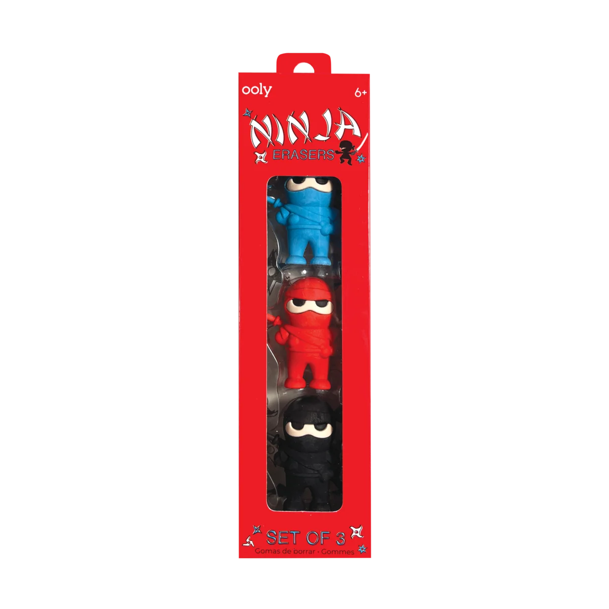 NINJA ERASERS - SET OF 3