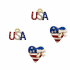 STUD SET EARRINGS - USA
