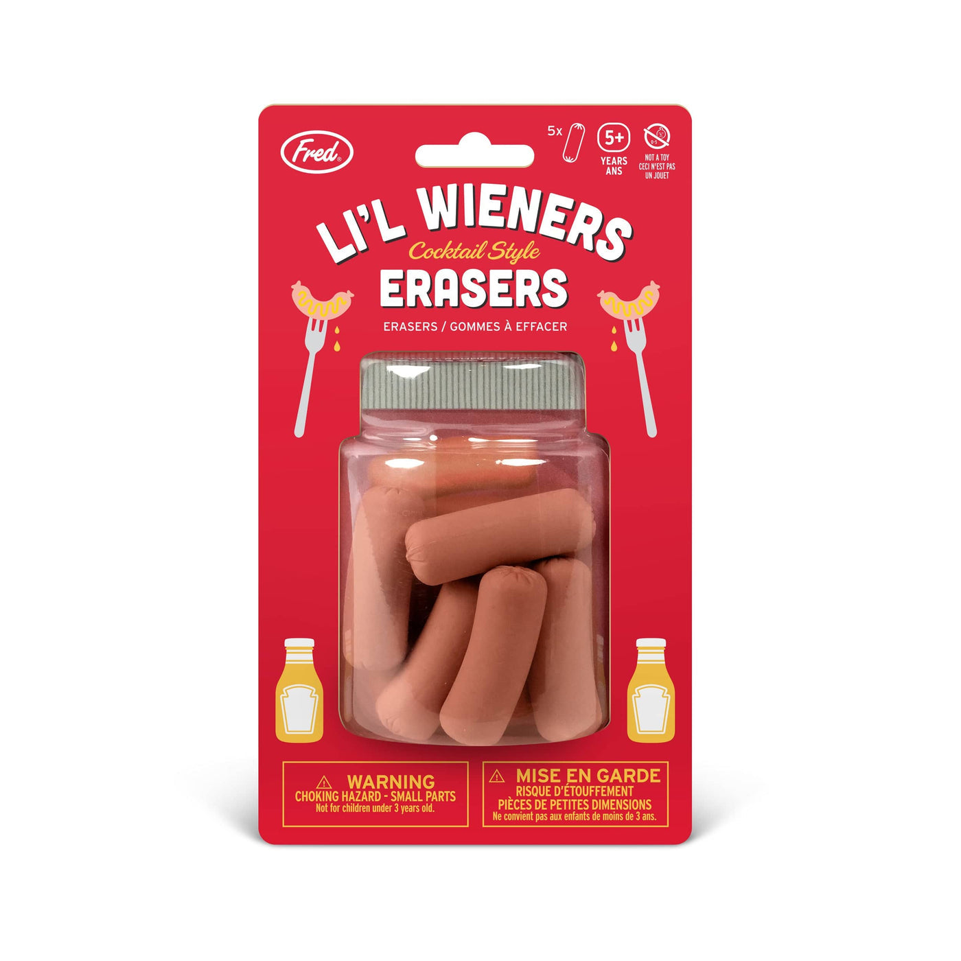 UNCANNY COCKTAIL WIENER ERASERS