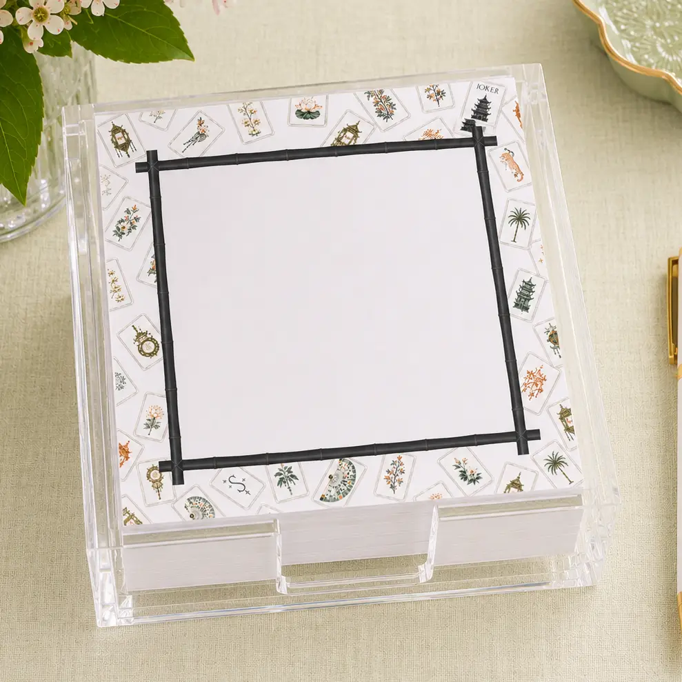 NOTEPAD IN ACRYLIC HOLDER