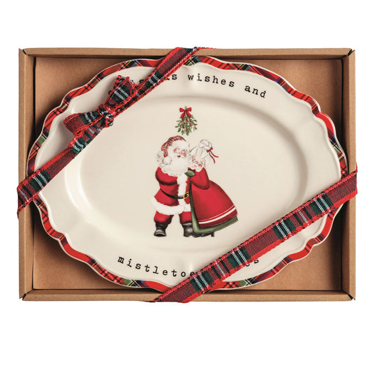 MR & MRS CLAUS SENTIMENT PLATE